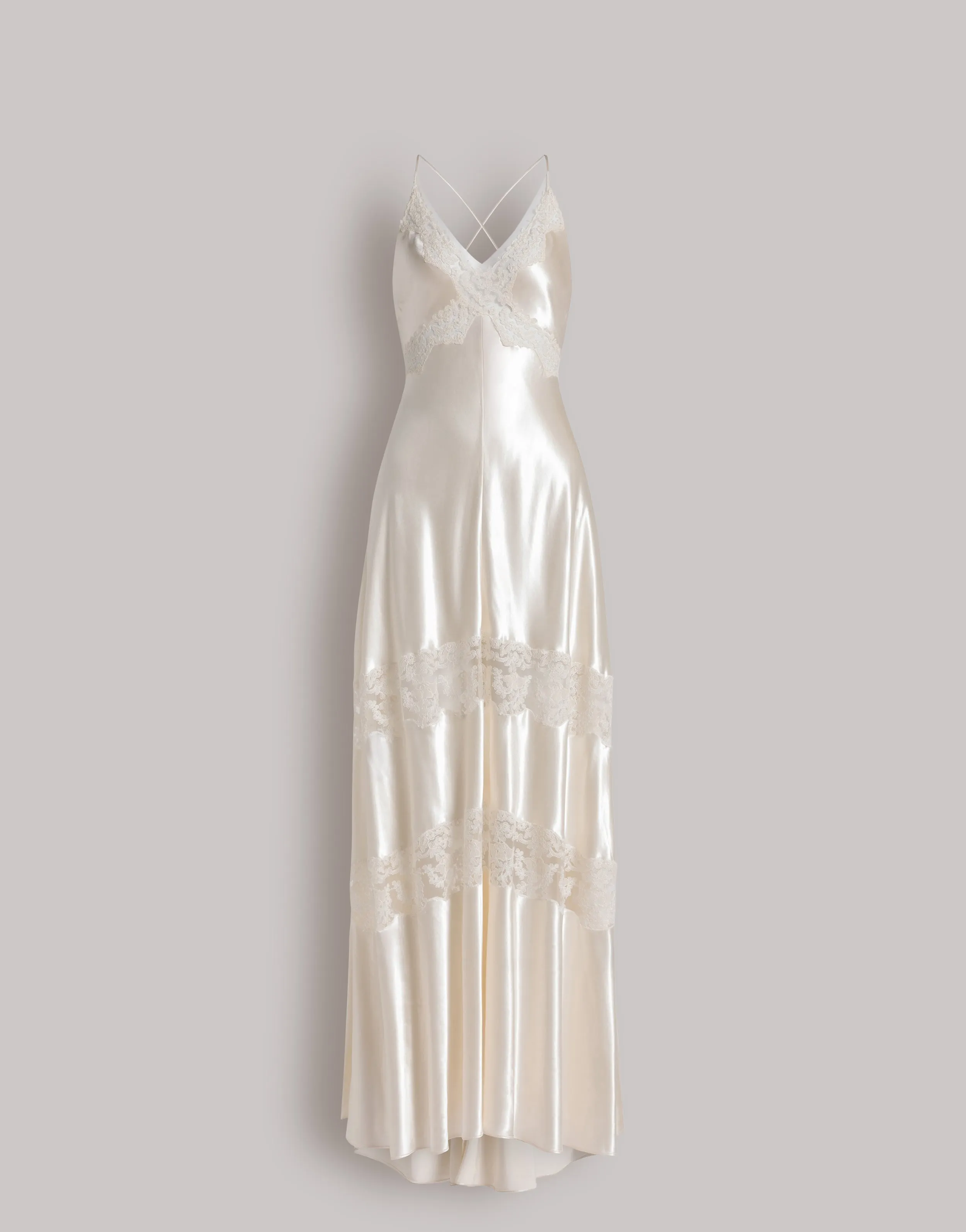 Abito in raso con inserti in pizzo sold by Philosophy