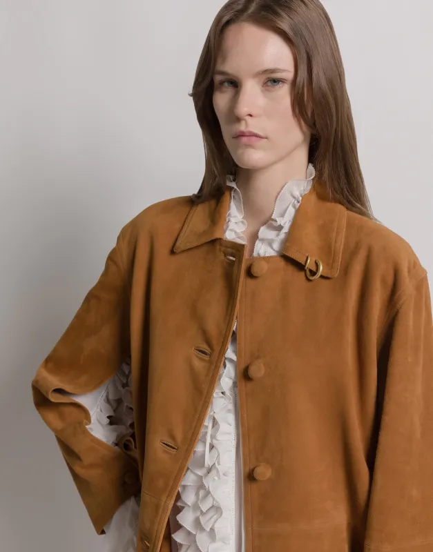 Giacca in pelle scamosciata sold by Philosophy di Lorenzo Serafini