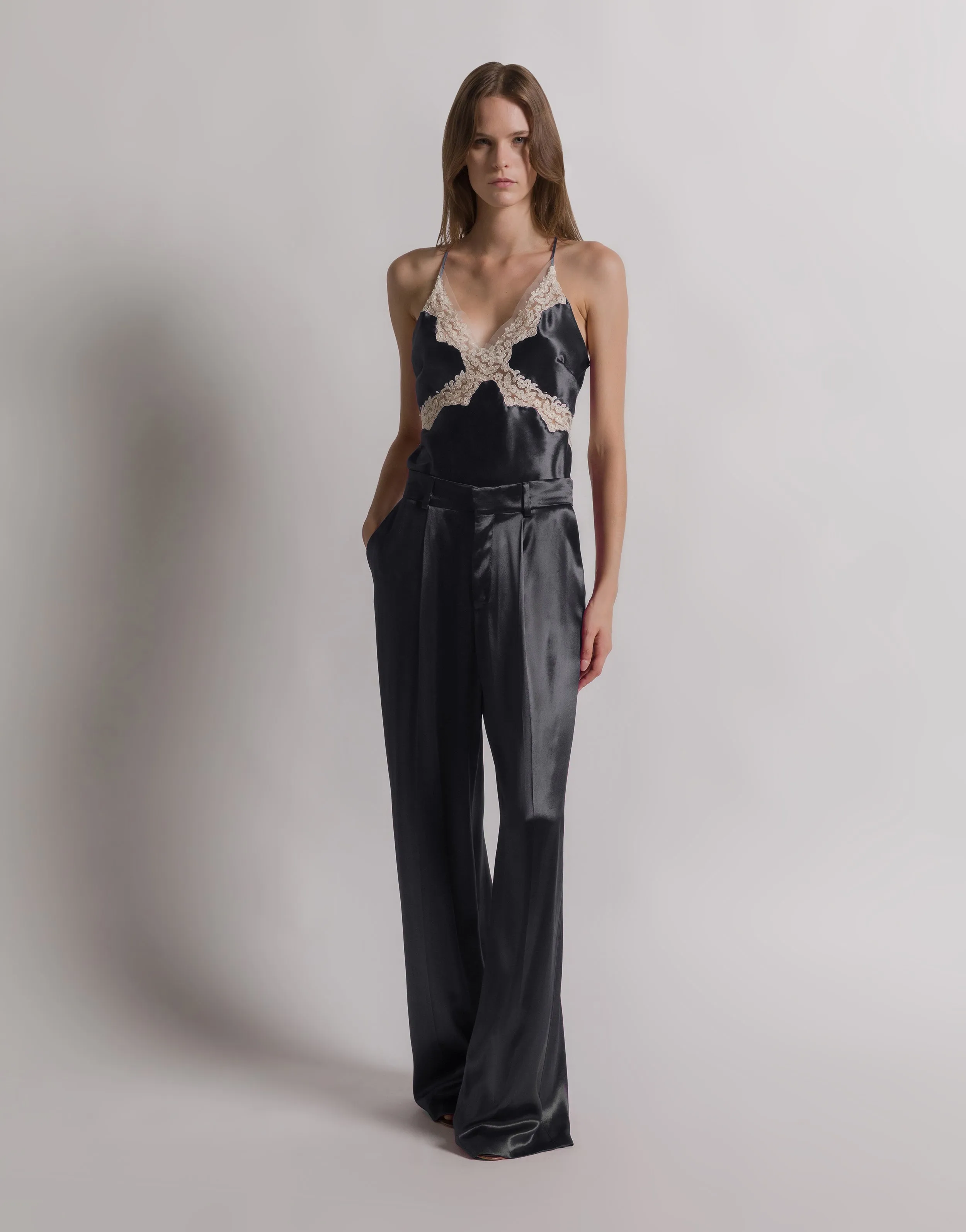 Pantaloni in raso lucido sold by Philosophy di Lorenzo Serafini product image thumbnail 2