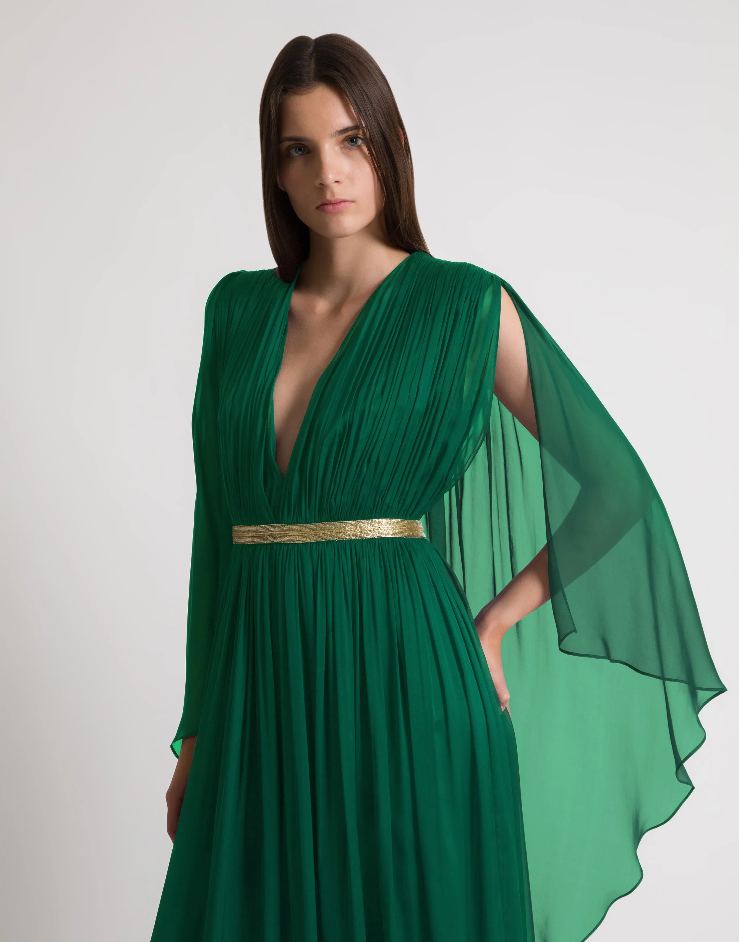 Abito lungo in seta con mantellina sold by Philosophy di Lorenzo Serafini product image thumbnail 2