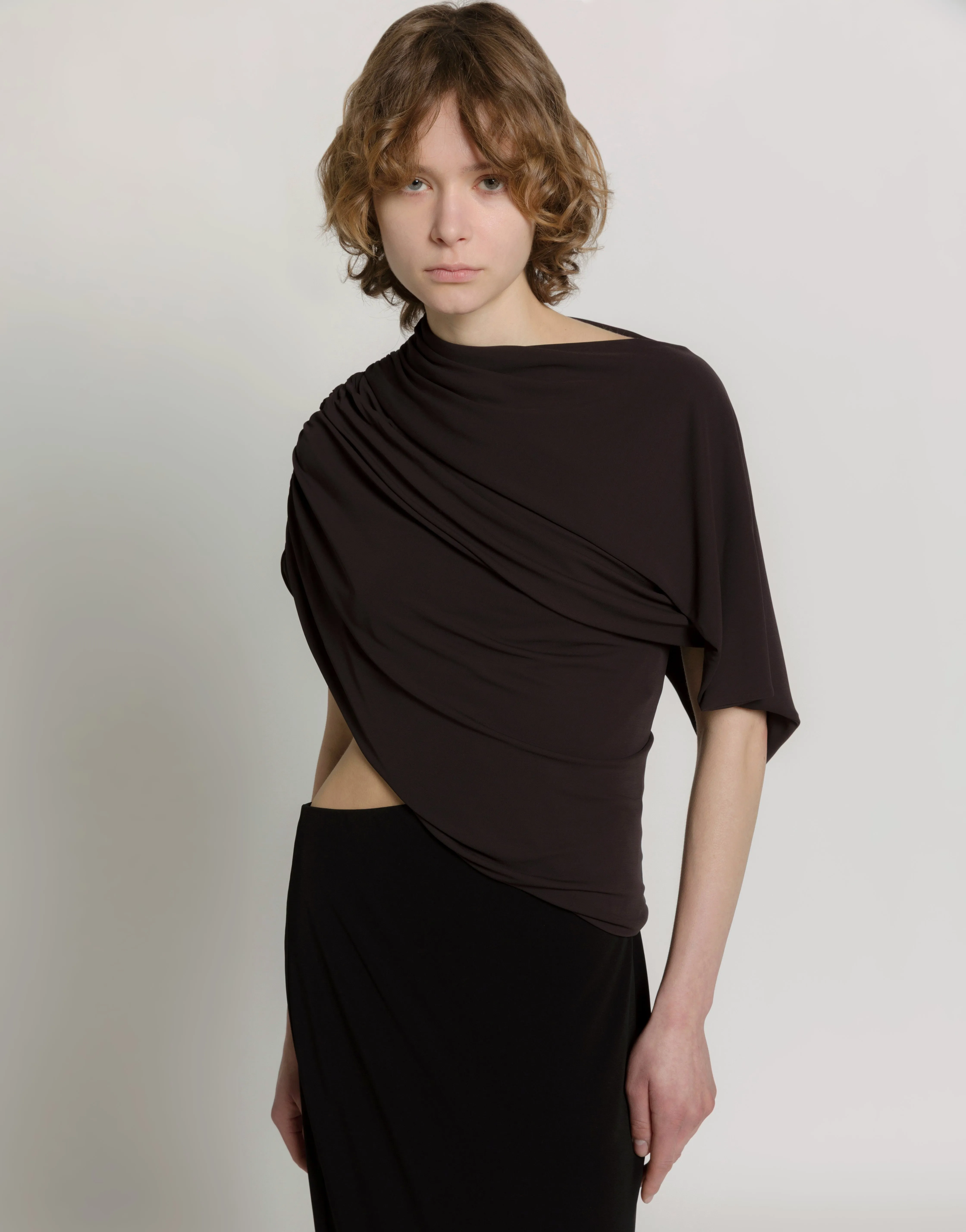 Abito lungo drappeggiato con cut-out sold by Philosophy di Lorenzo Serafini product image thumbnail 4