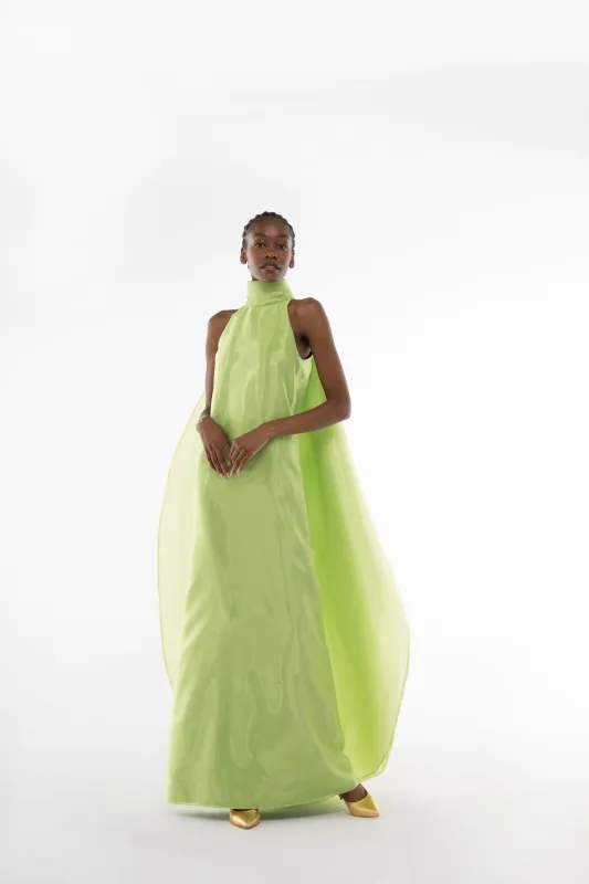 BLAIR HIGH NECK MAXI DRESS - APPLE GREEN | Parallel