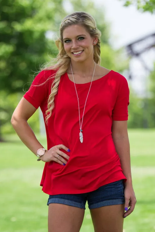 Short Sleeve Piko Top - Red made by Piko 1988