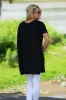 Short Sleeve V-Neck Piko Tunic - Black sold by Piko 1988