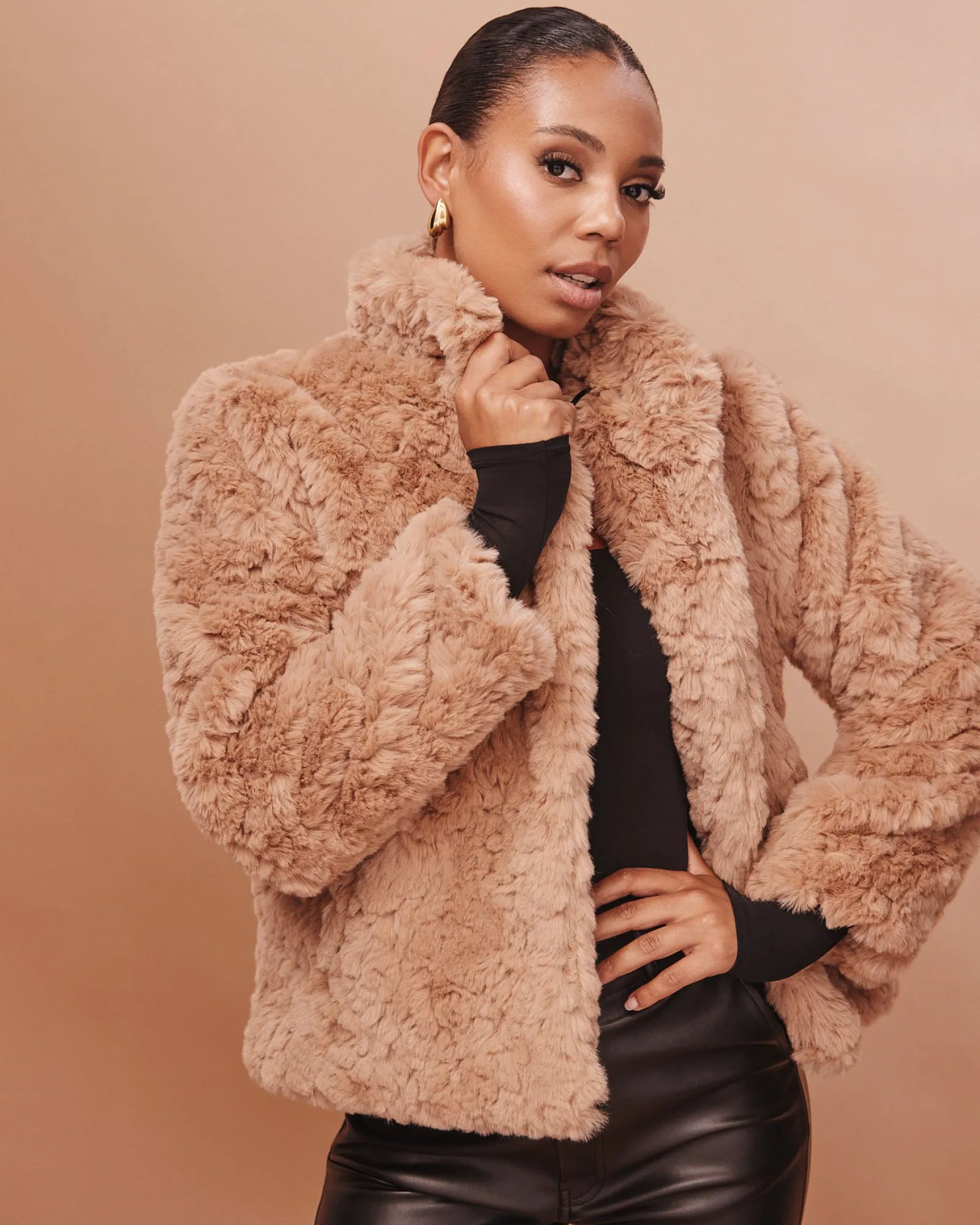Evianna Faux Fur Jacket sold by Pilgrim product image thumbnail 3