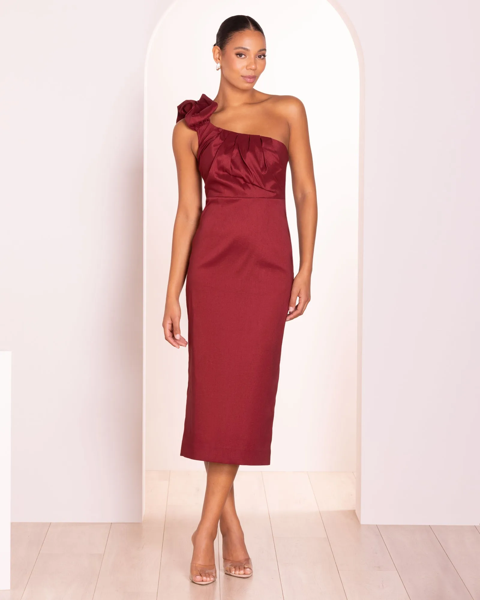 Verona One Shoulder Midi Dress sold by Pilgrim