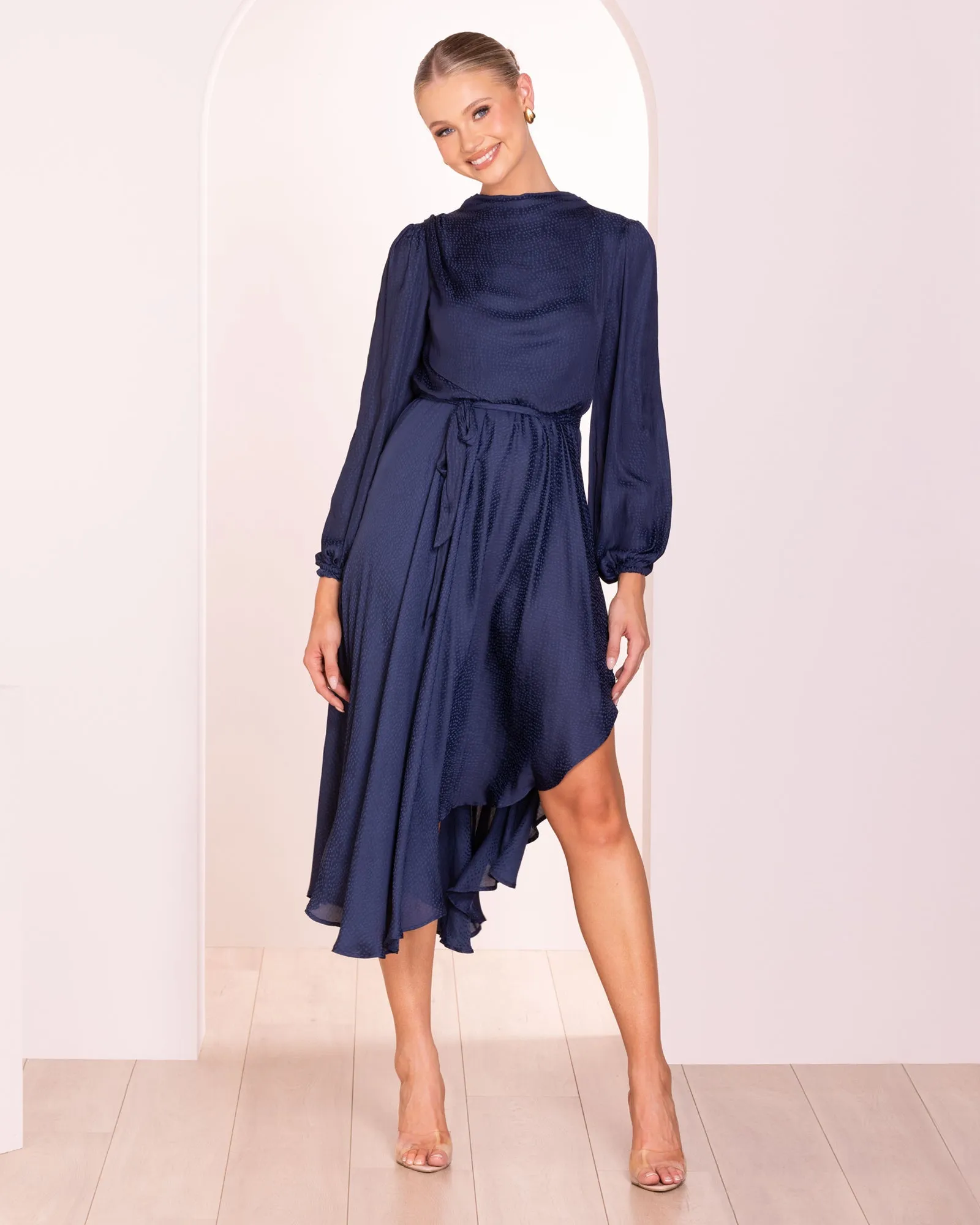 Renzo High Neck Midi Dress sold by Pilgrim