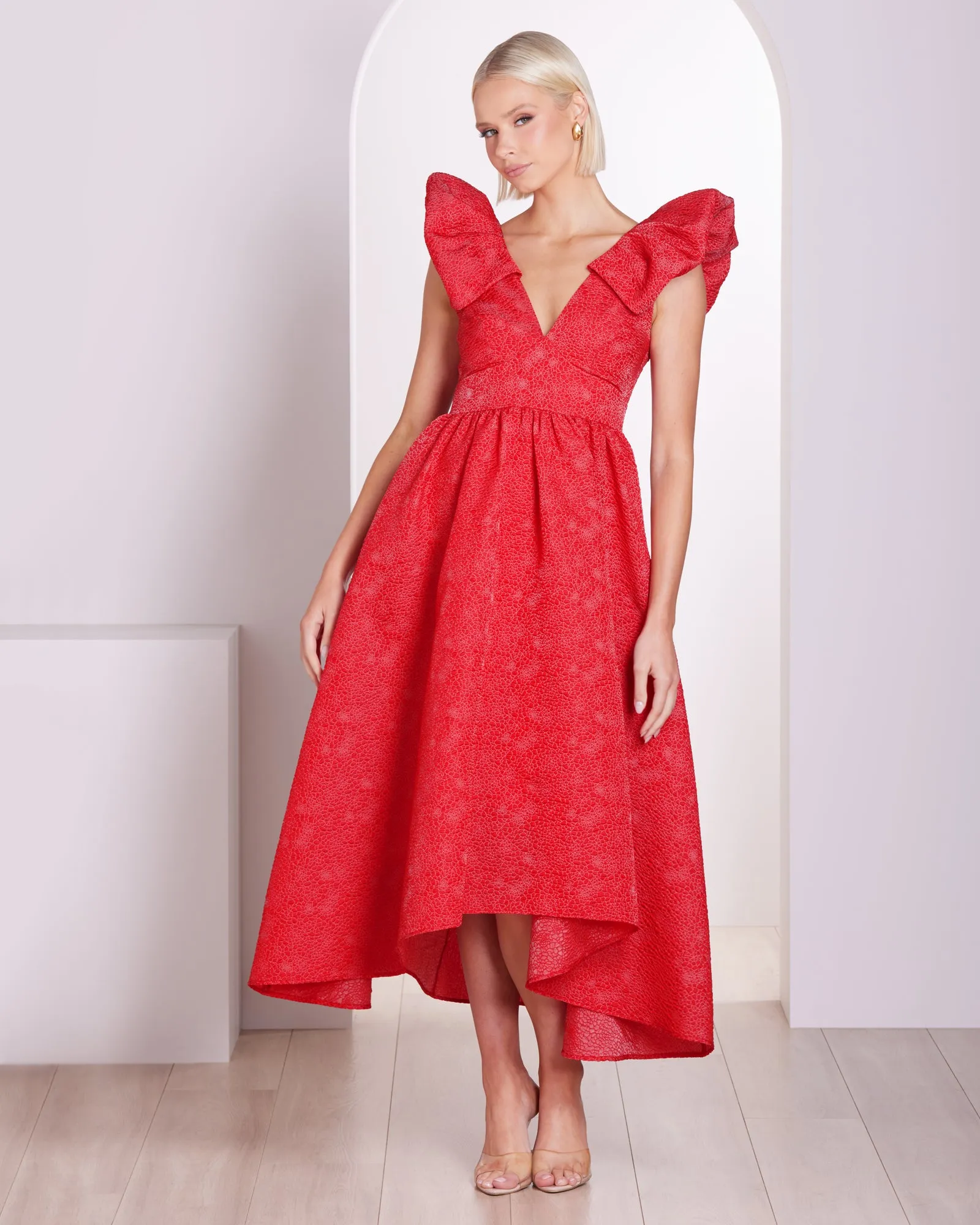 Simone V-neck A-line Dress sold by Pilgrim