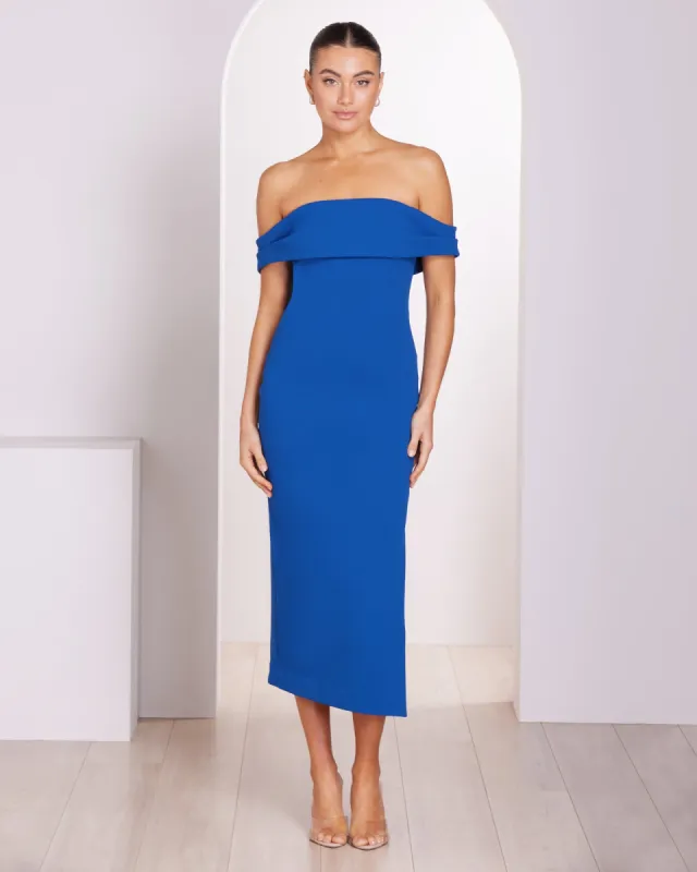 Viktor Off Shoulder Midi Dress sold by Pilgrim