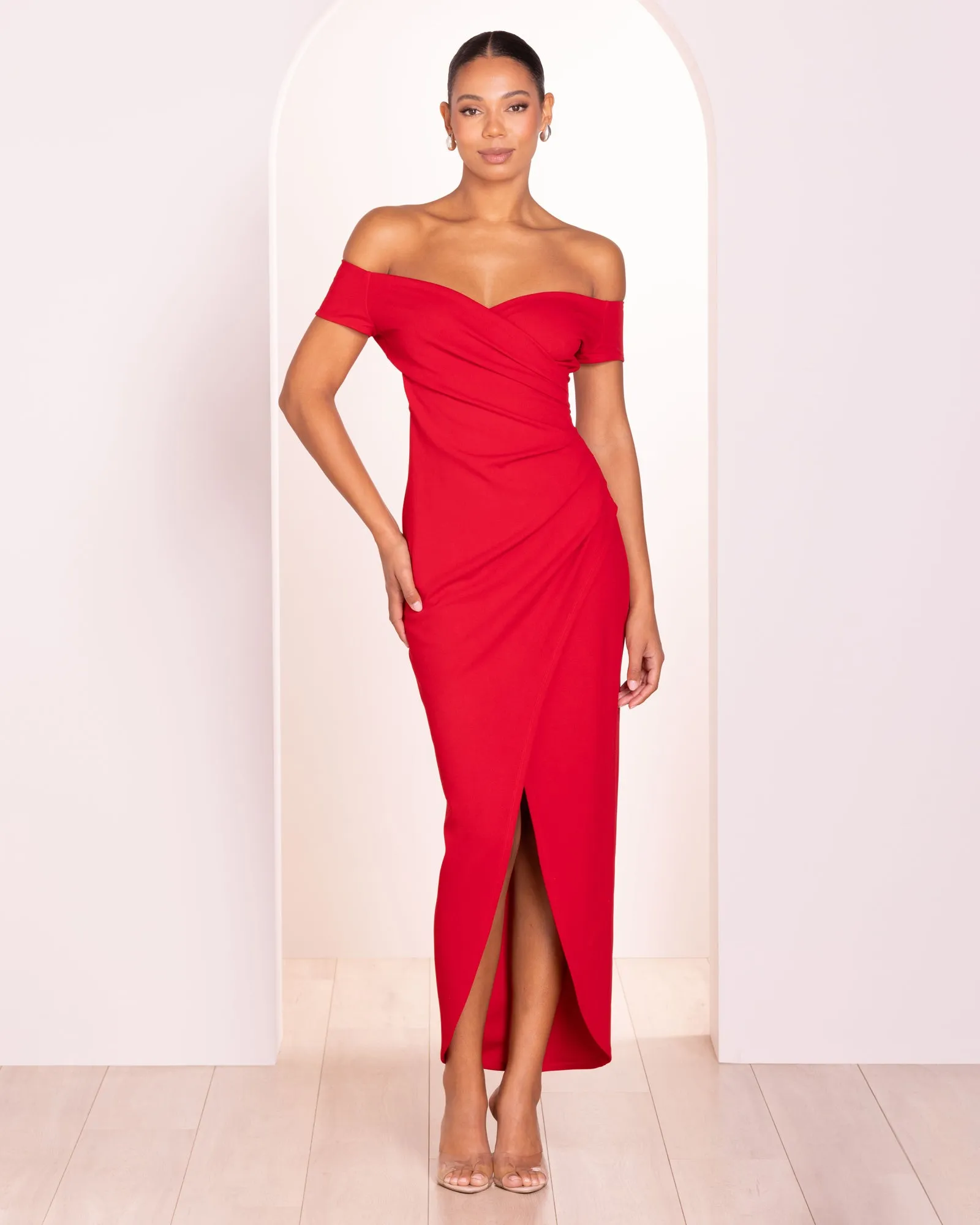 Alice Off Shoulder Gown sold by Pilgrim