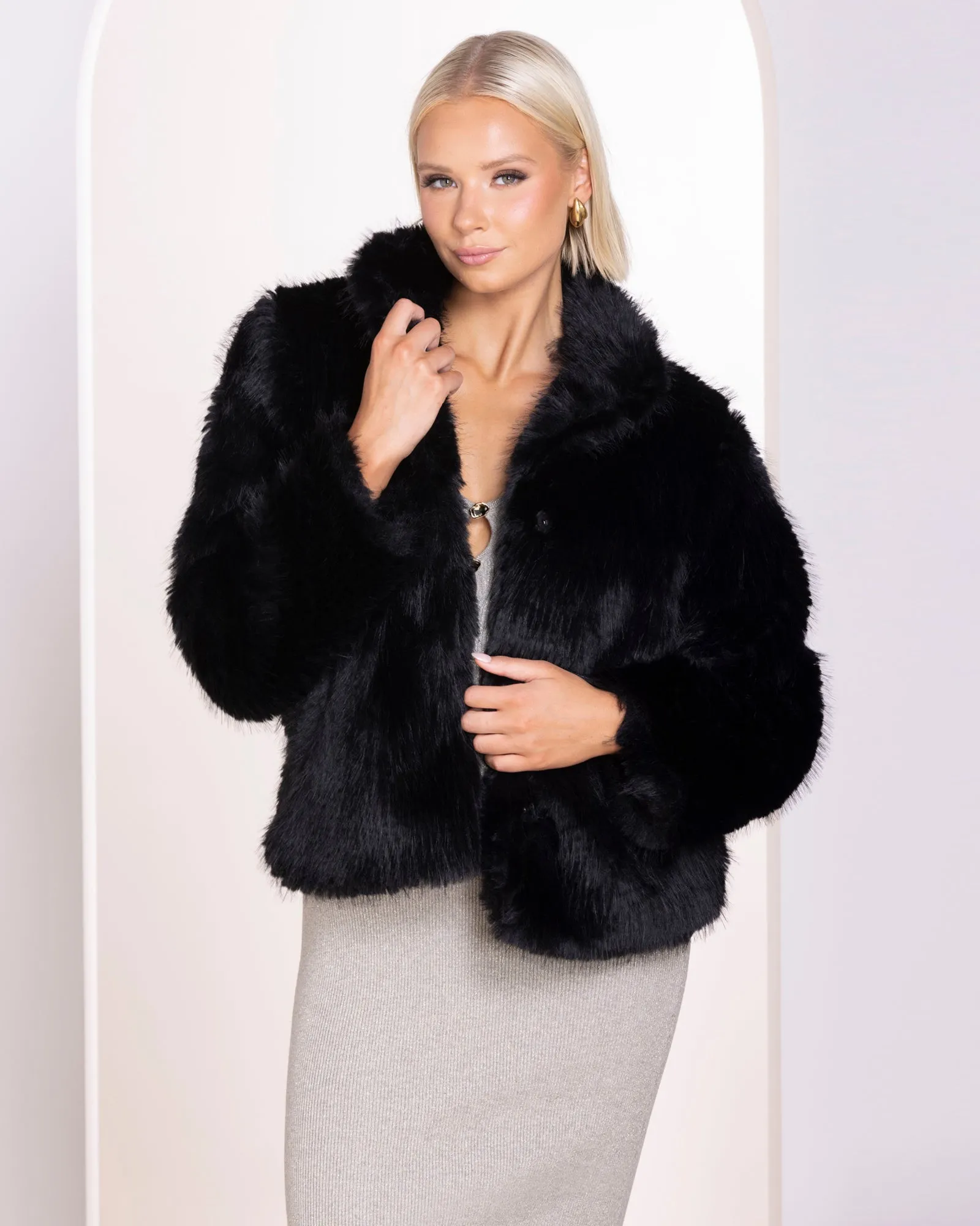 Jette Faux Fur Jacket sold by Pilgrim product image thumbnail 2