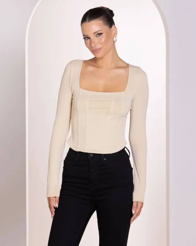 Azure Square Neck Top sold by Pilgrim