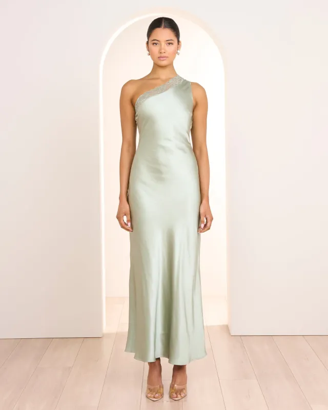 Thea One Shoulder Satin Dress sold by Pilgrim