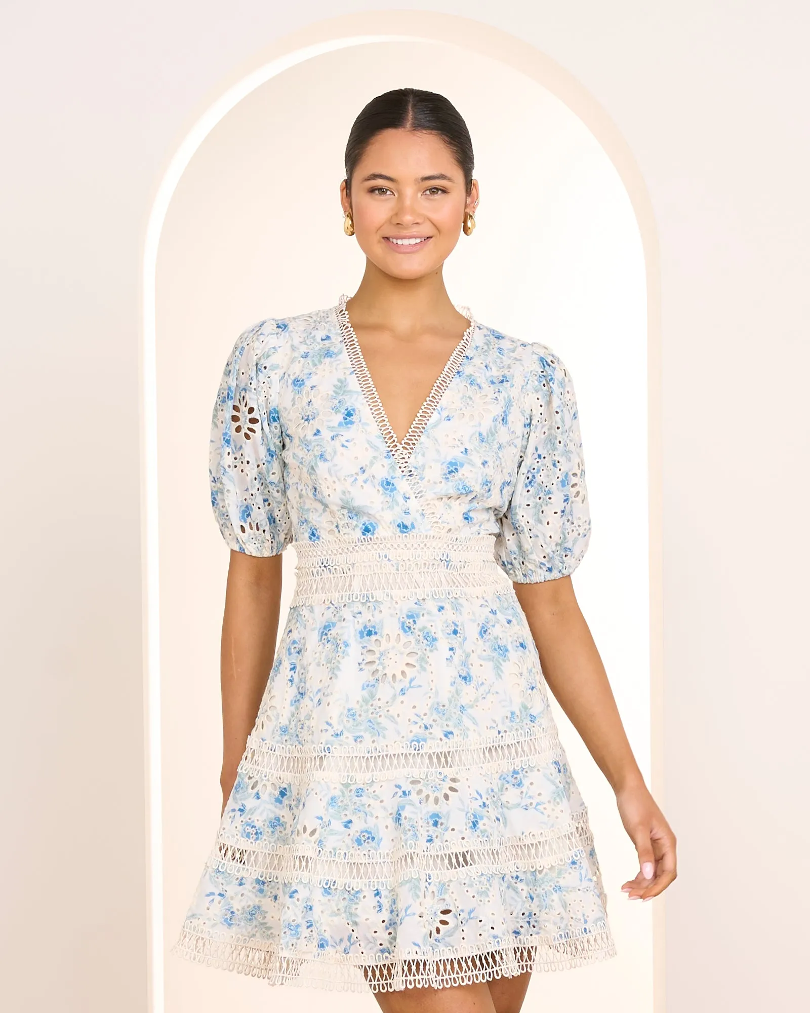Desi Puff Sleeve Mini Dress sold by Pilgrim product image thumbnail 4