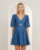 Aurora Puff Sleeve Mini Dress sold by Pilgrim