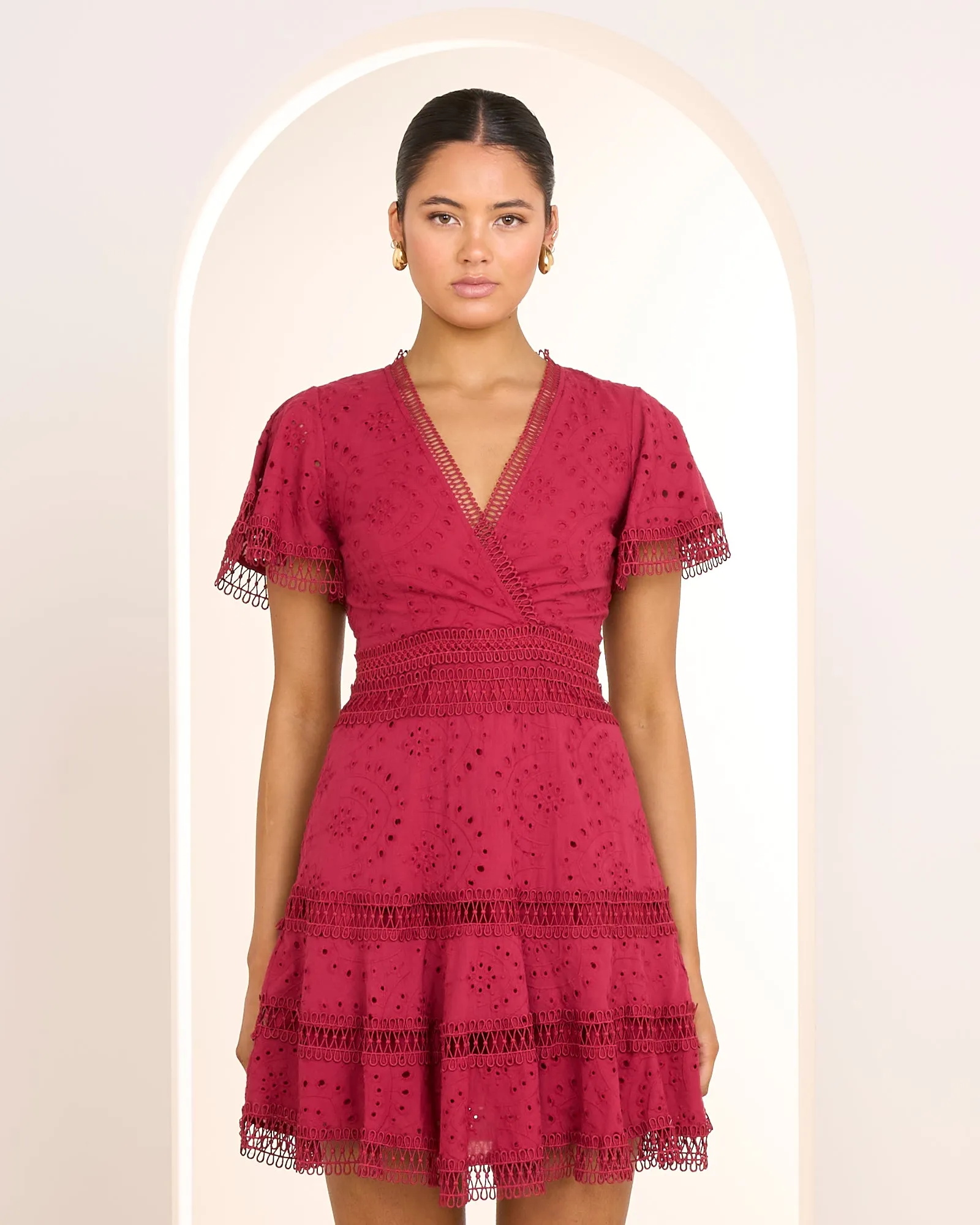 Winnie Wrap Front Mini Dress sold by Pilgrim