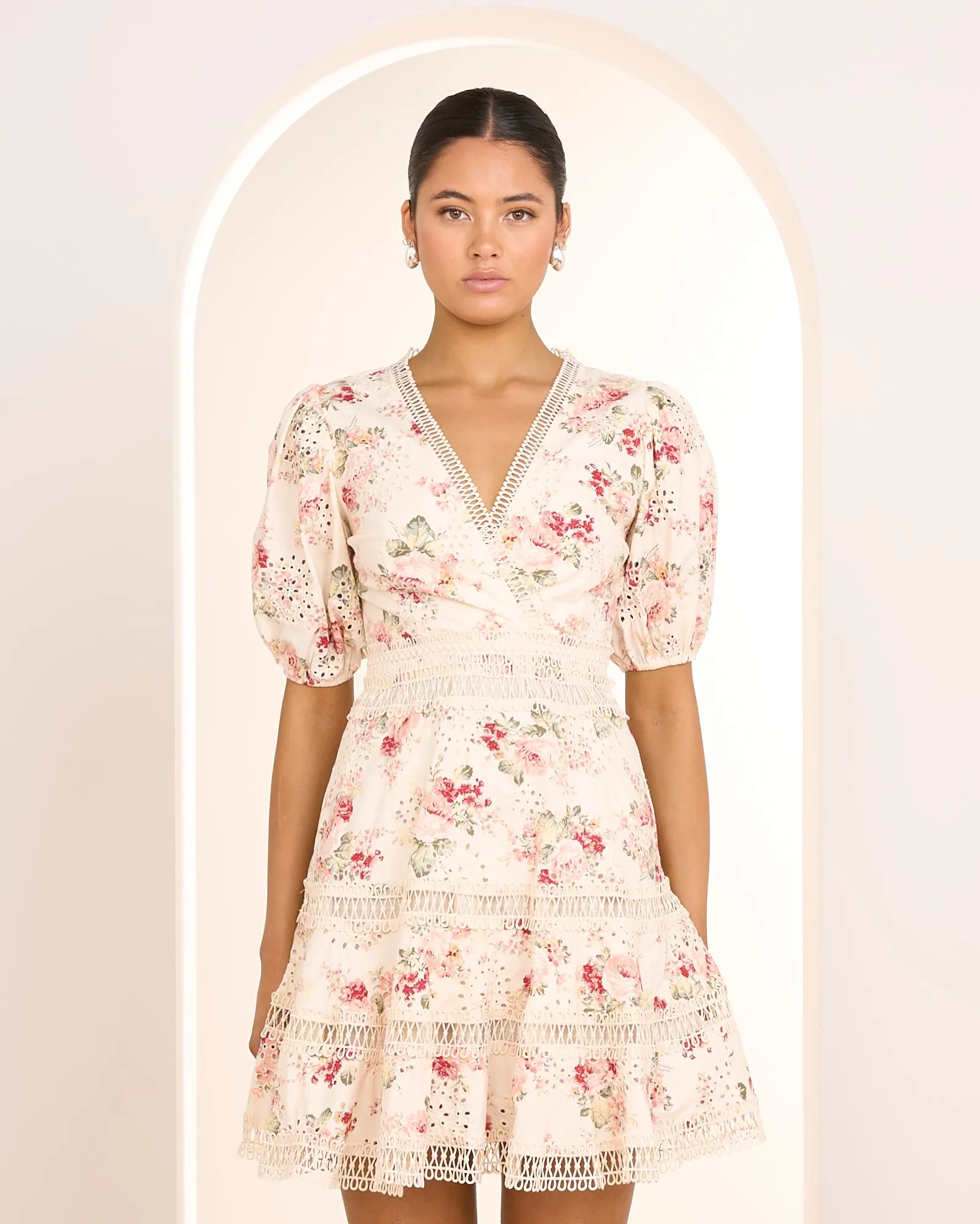 Havanna Puff Sleeve Mini Dress sold by Pilgrim