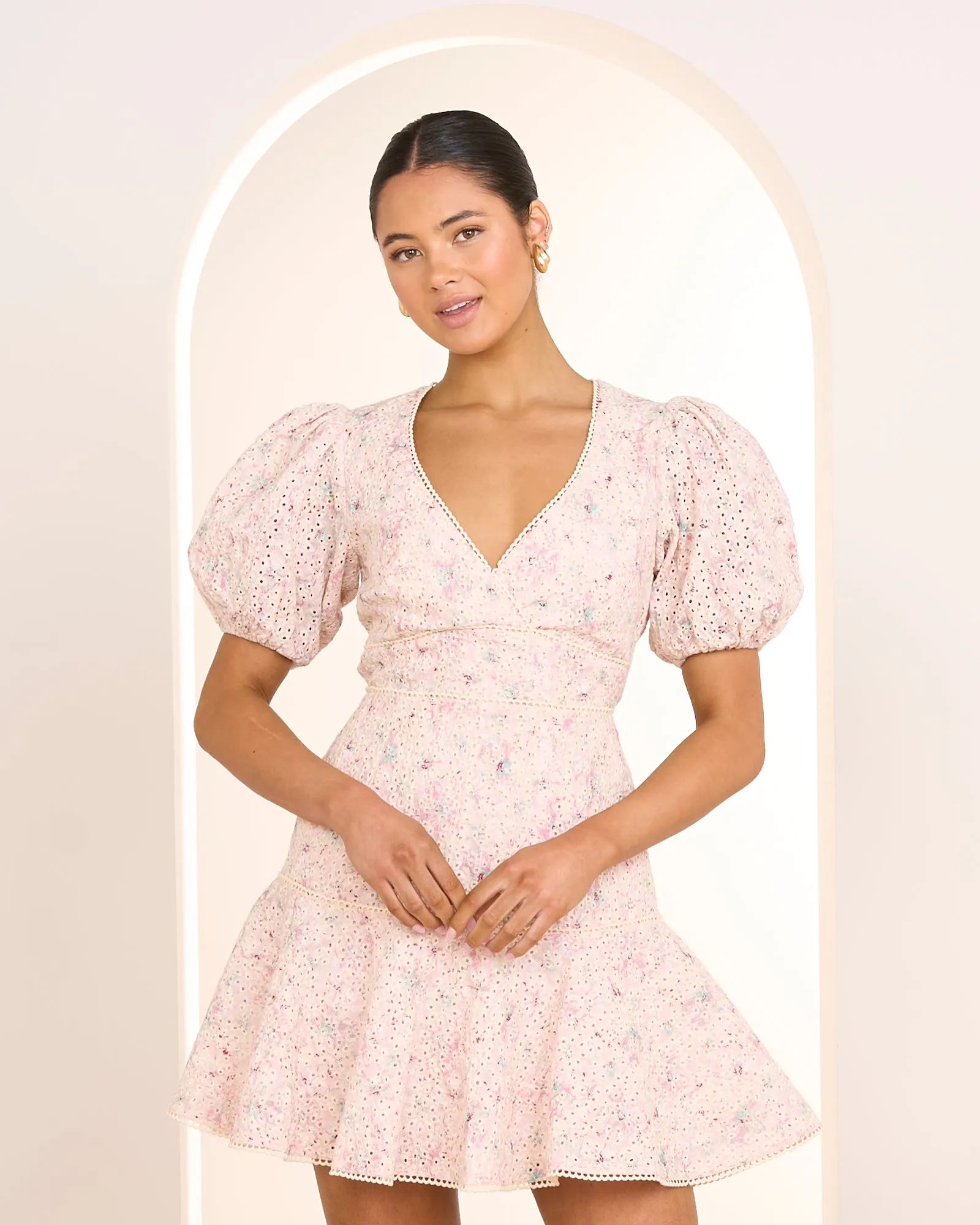 Dahlia Puff Sleeve Mini Dress sold by Pilgrim product image thumbnail 4