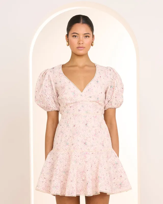 Dahlia Puff Sleeve Mini Dress sold by Pilgrim