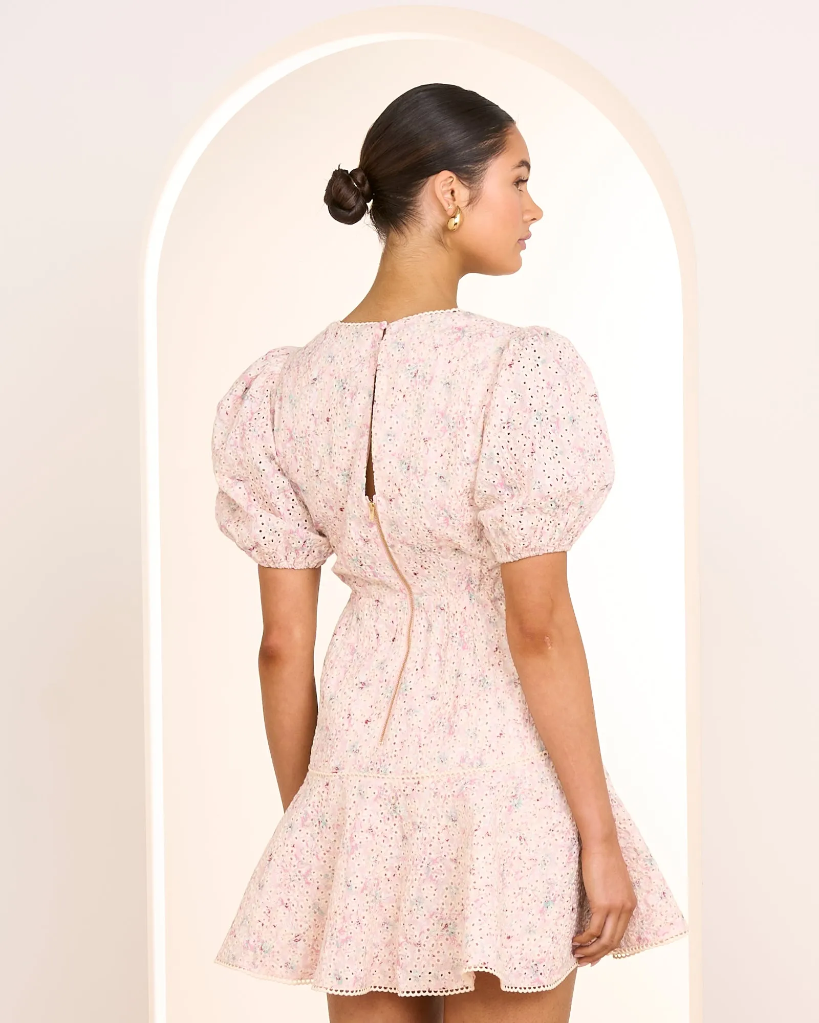 Dahlia Puff Sleeve Mini Dress sold by Pilgrim product image thumbnail 3