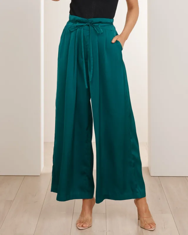 Palermo Wide Leg Satin Pant sold by Pilgrim