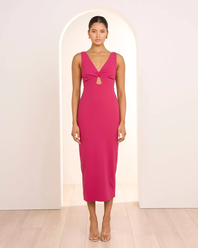Kerry Twist Front Midi Dress sold by Pilgrim