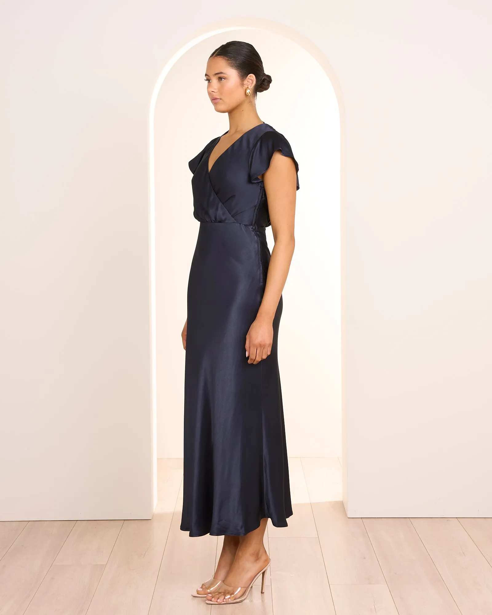 Tahlia Wrap Front Satin Gown sold by Pilgrim product image thumbnail 2