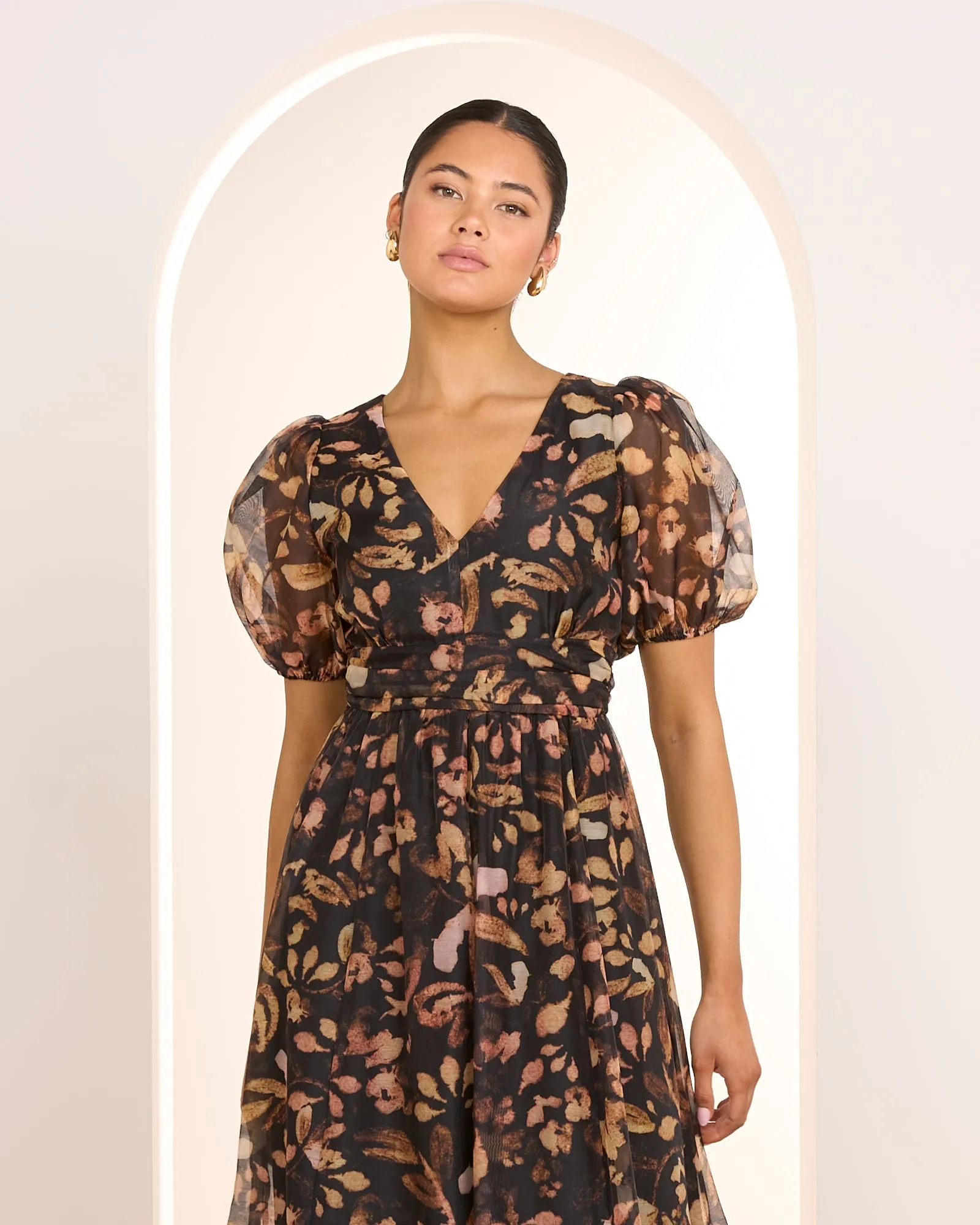 Vivi Puff Sleeve Maxi Dress sold by Pilgrim product image thumbnail 4