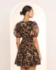 Vida Puff Sleeve Mini Dress sold by Pilgrim