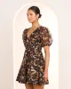 Vida Puff Sleeve Mini Dress sold by Pilgrim