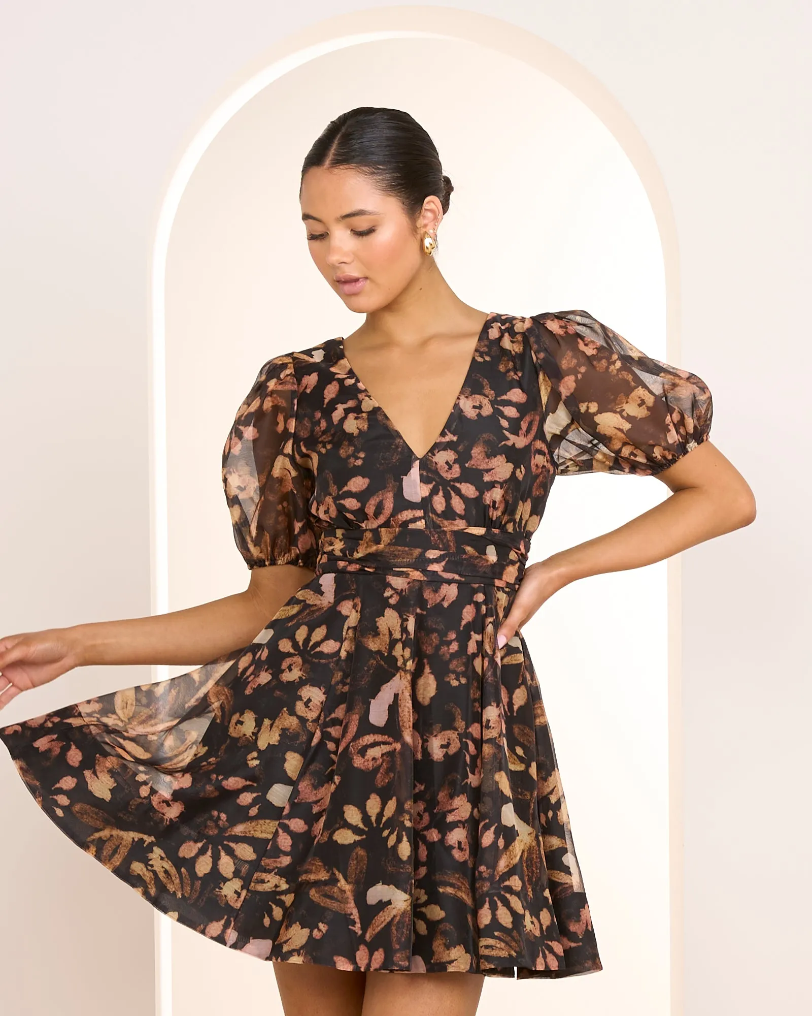 Vida Puff Sleeve Mini Dress sold by Pilgrim product image thumbnail 4