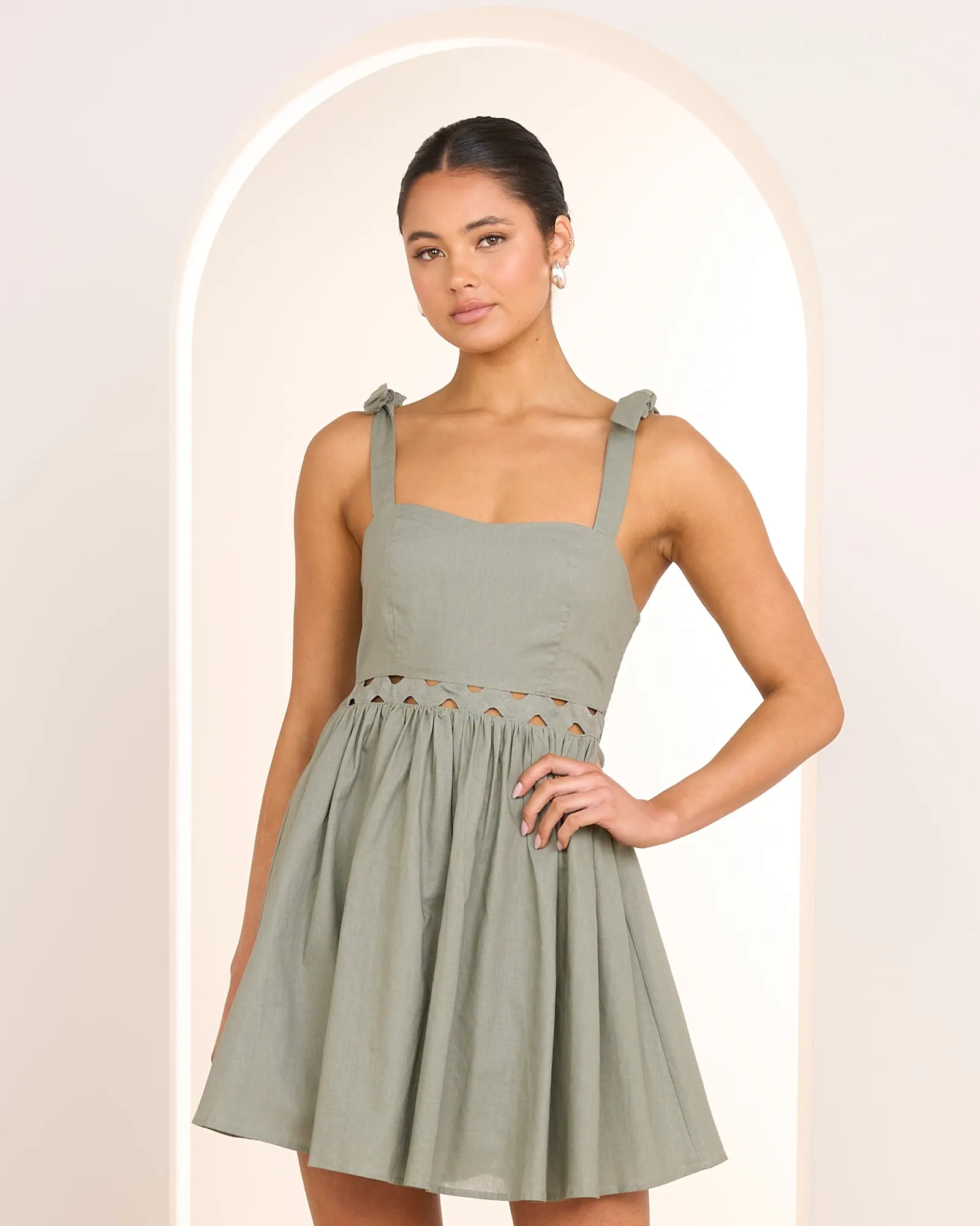 Mira Tie Shoulder Mini Dress sold by Pilgrim product image thumbnail 5