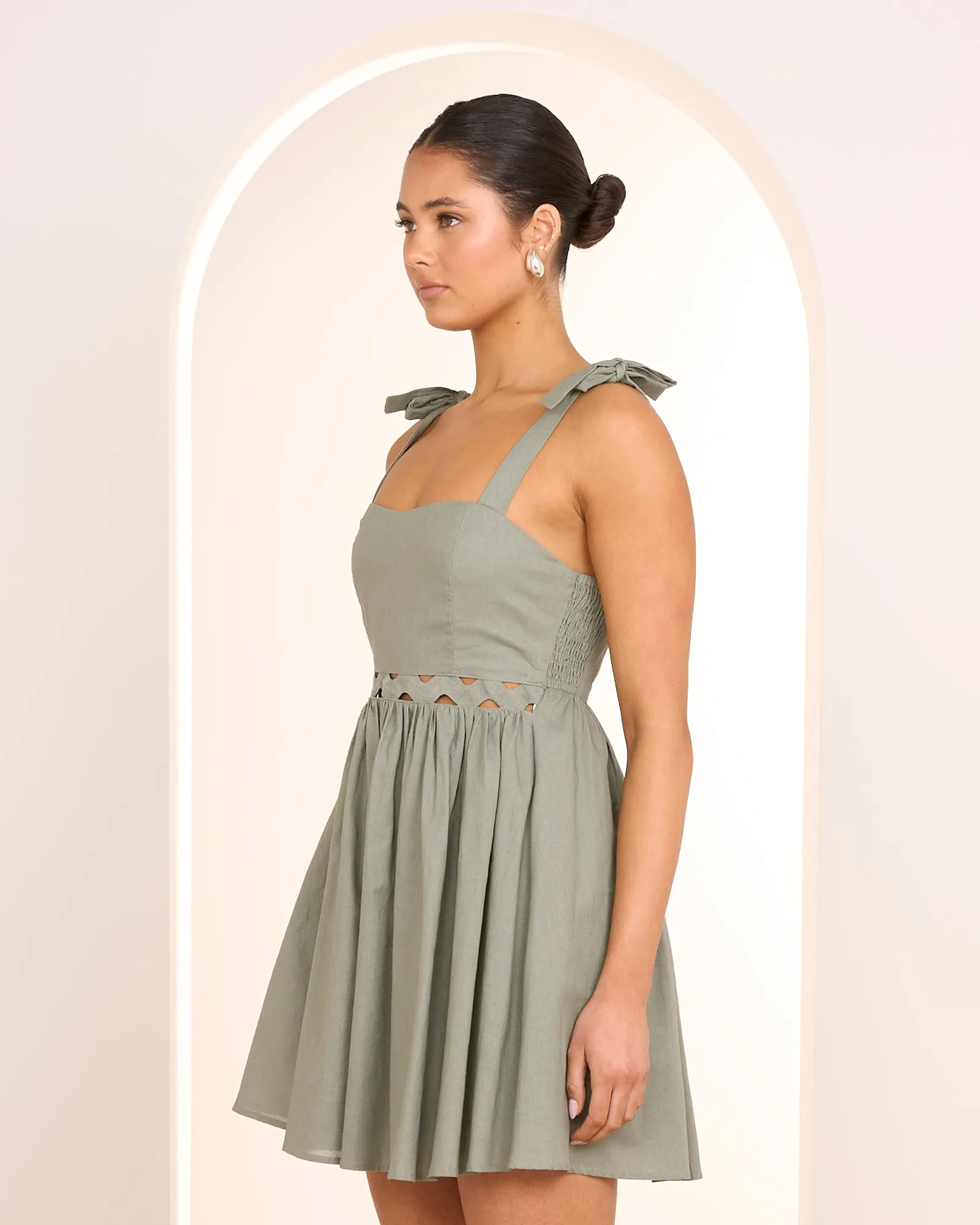 Mira Tie Shoulder Mini Dress sold by Pilgrim product image thumbnail 3