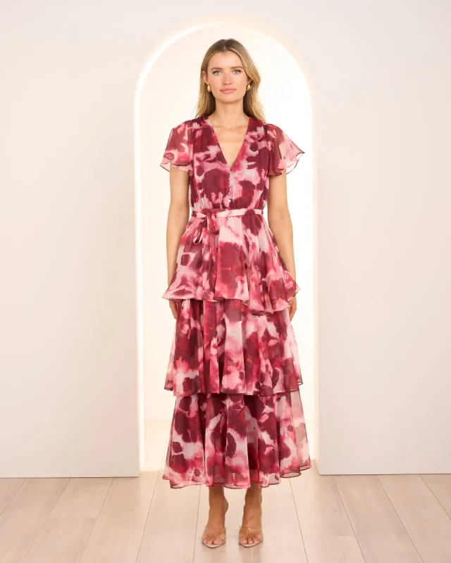 Nila Frill Tiered Maxi Dress sold by Pilgrim