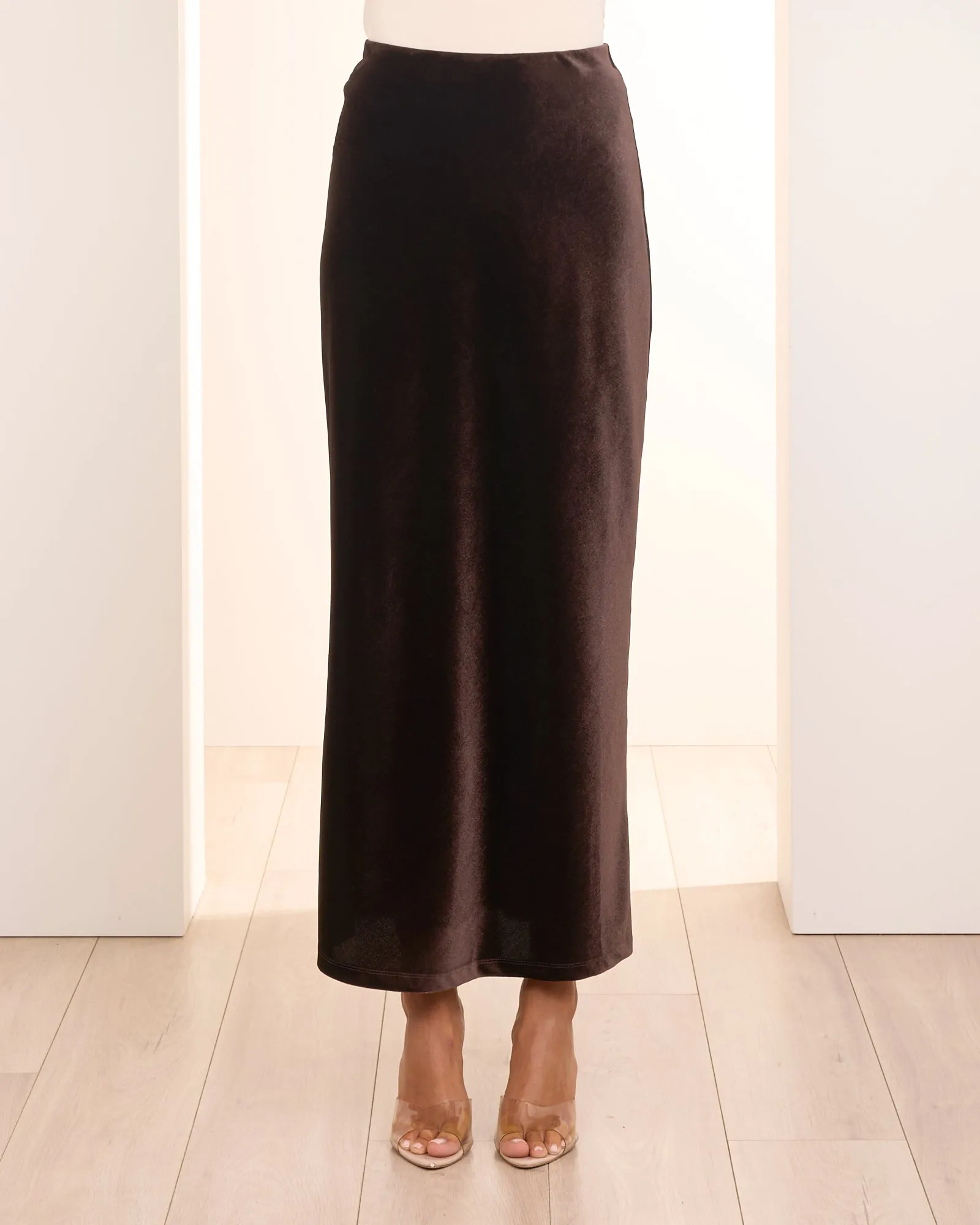 Matina Velvet Maxi Skirt sold by Pilgrim
