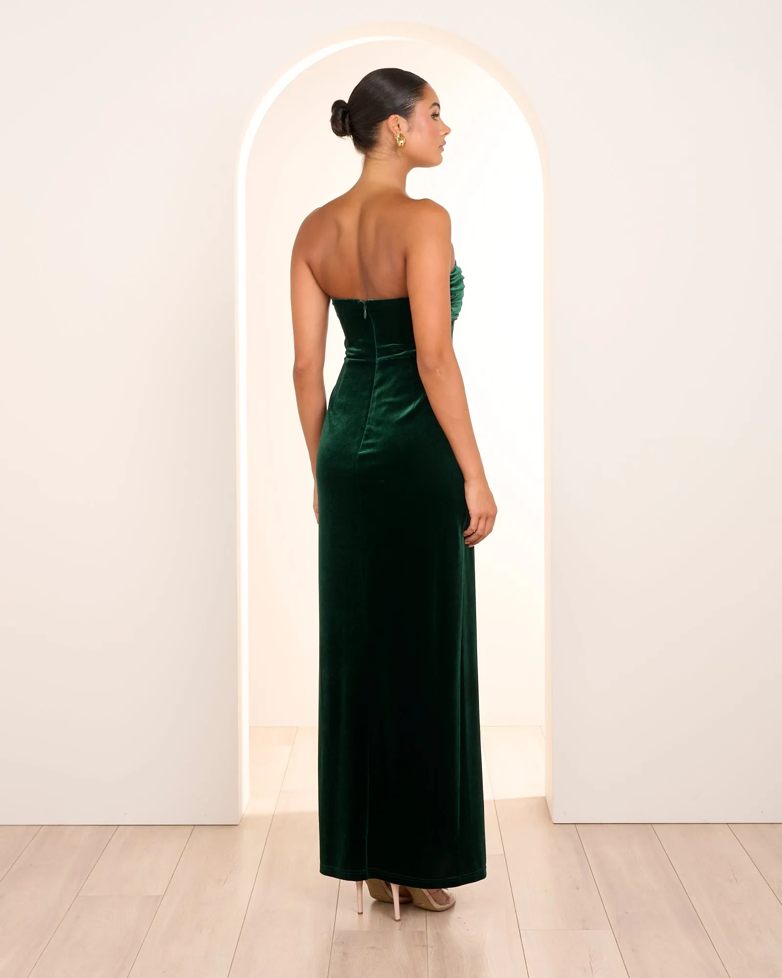 Vally Strapless Velvet Gown sold by Pilgrim product image thumbnail 3