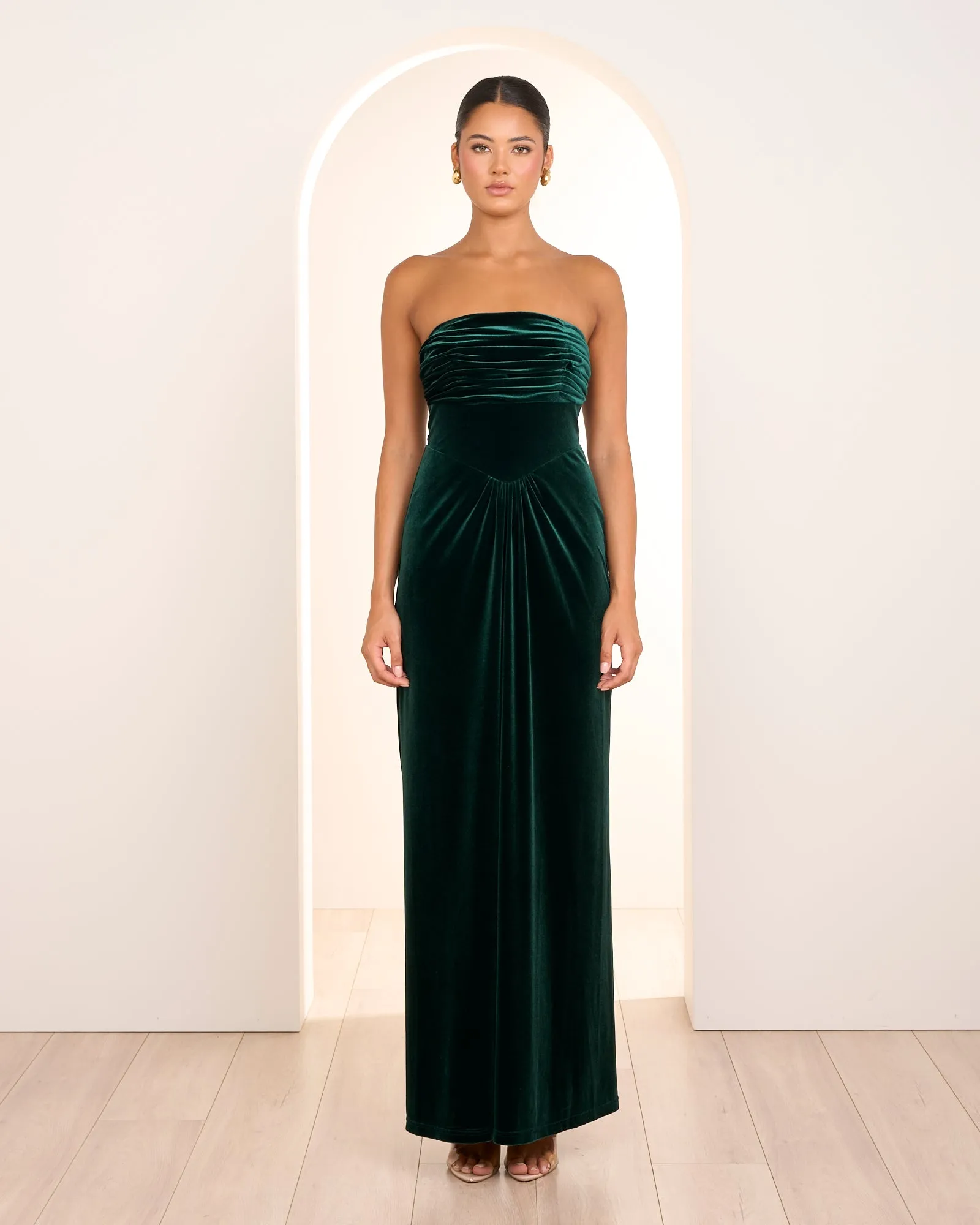 Vally Strapless Velvet Gown sold by Pilgrim