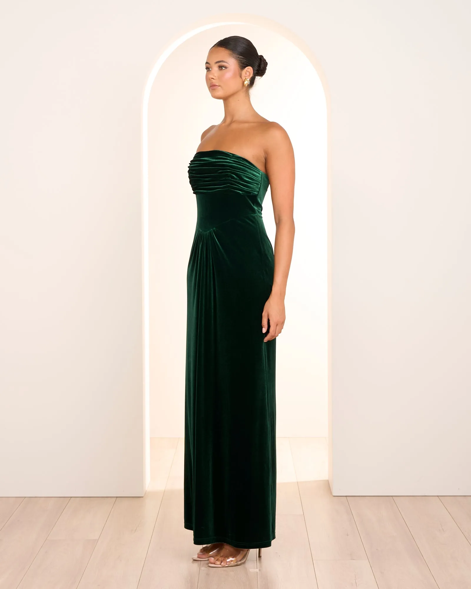 Vally Strapless Velvet Gown sold by Pilgrim product image thumbnail 2