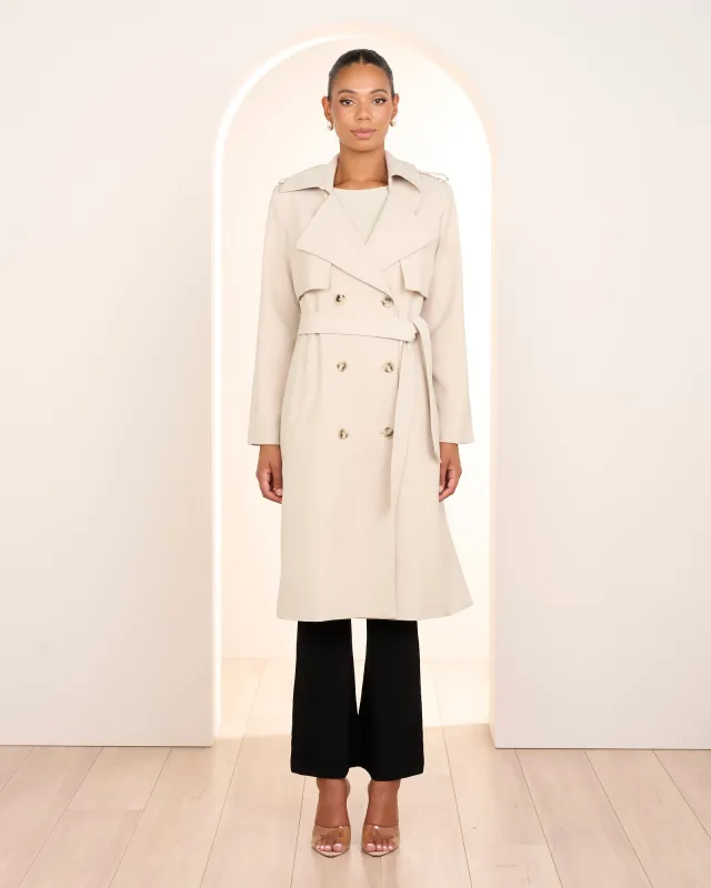 Solene Trench Coat sold by Pilgrim
