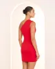 Aude One Shoulder Ruched Dress sold by Pilgrim