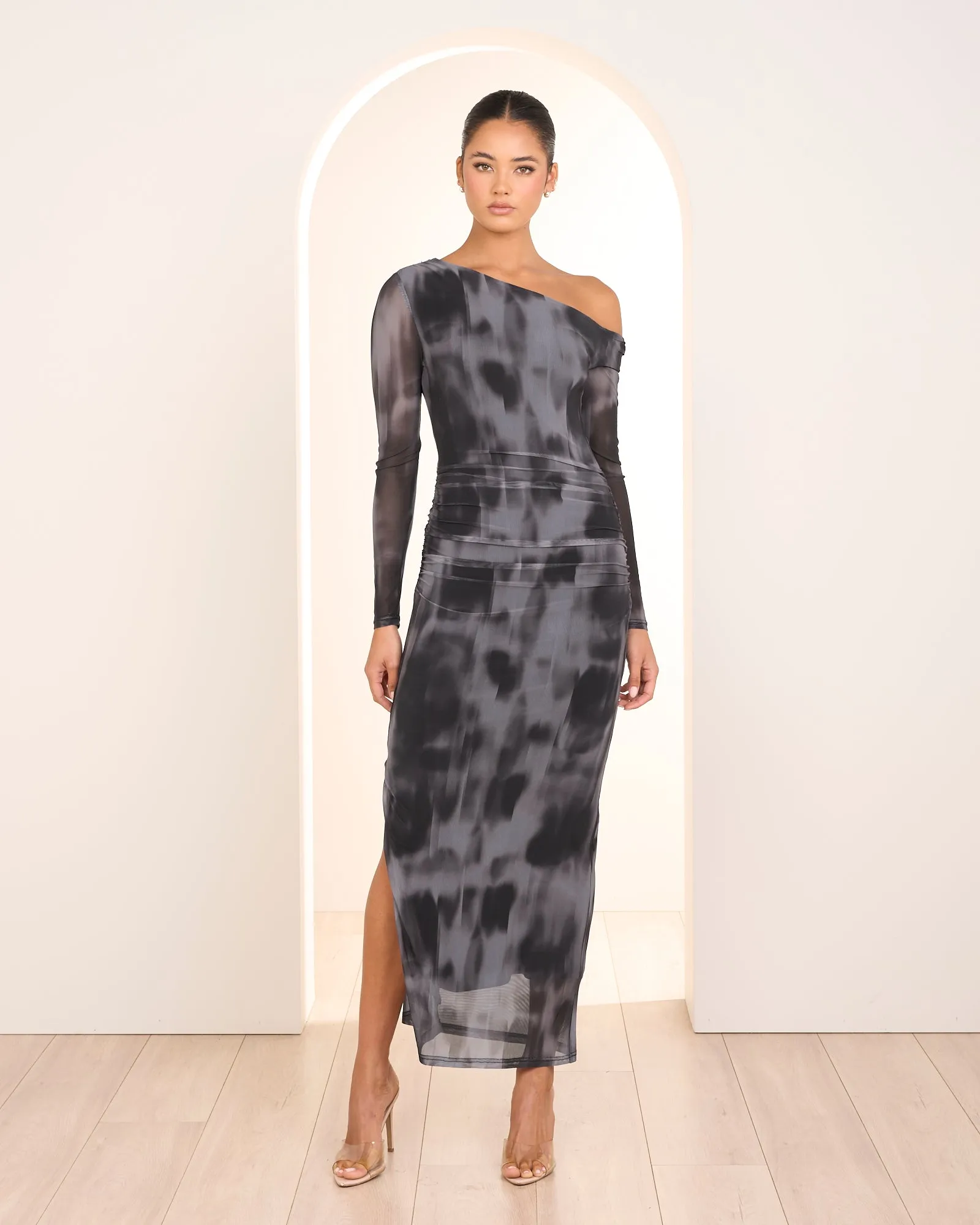 Qadira Asymmetric Neck Dress sold by Pilgrim