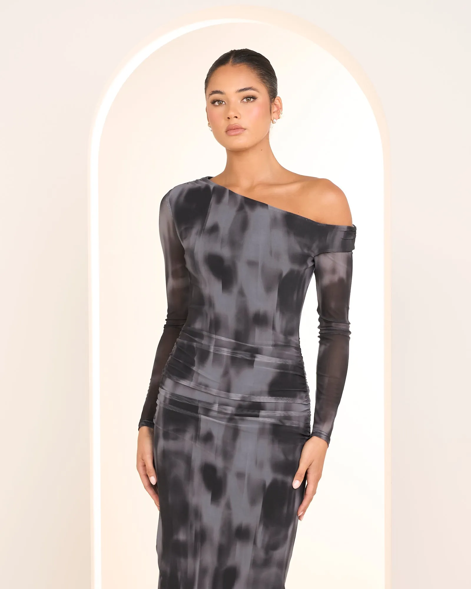 Qadira Asymmetric Neck Dress sold by Pilgrim product image thumbnail 4