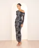 Qadira Asymmetric Neck Dress sold by Pilgrim