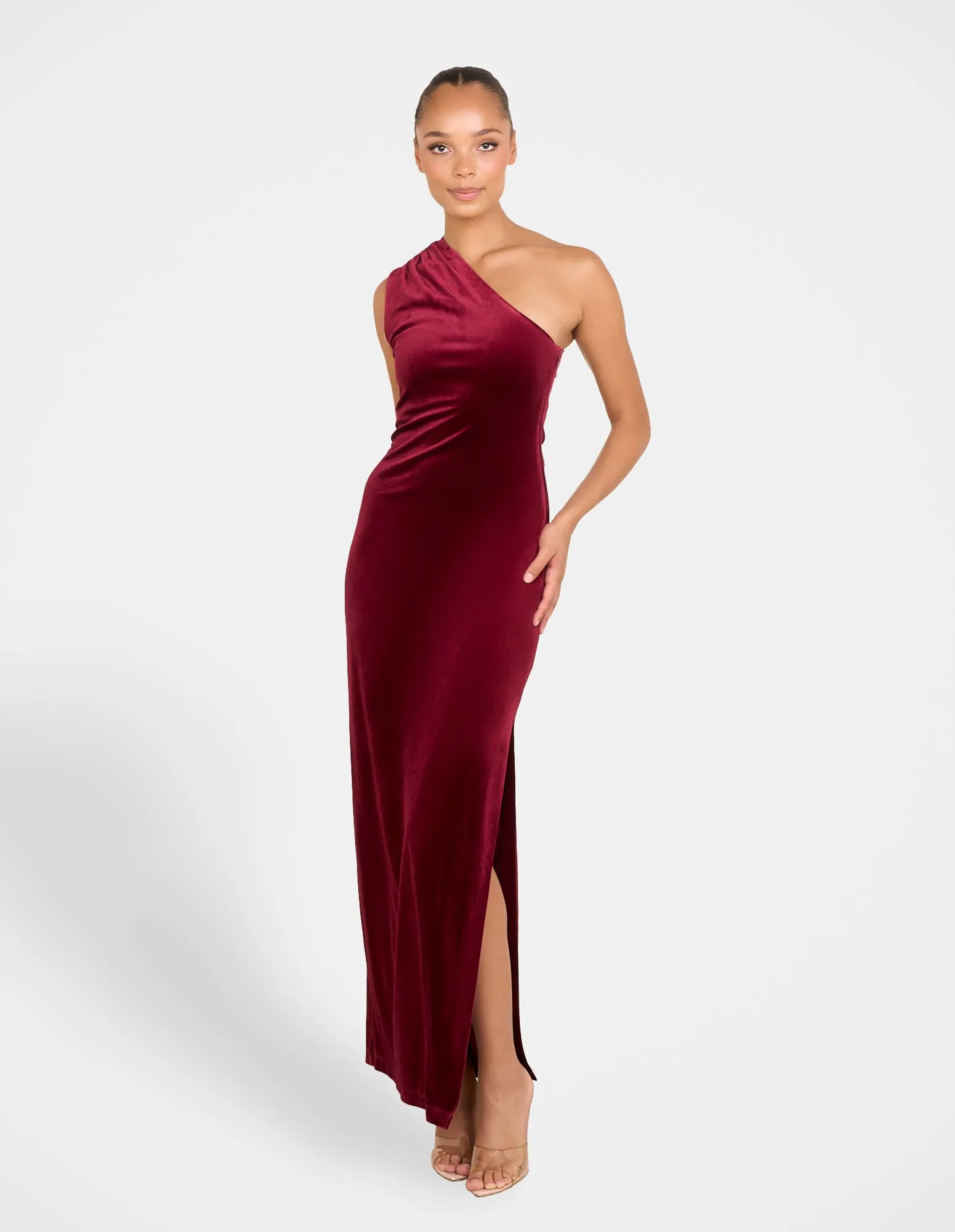 Daina One Shoulder Velvet Gown sold by Pilgrim product image thumbnail 2