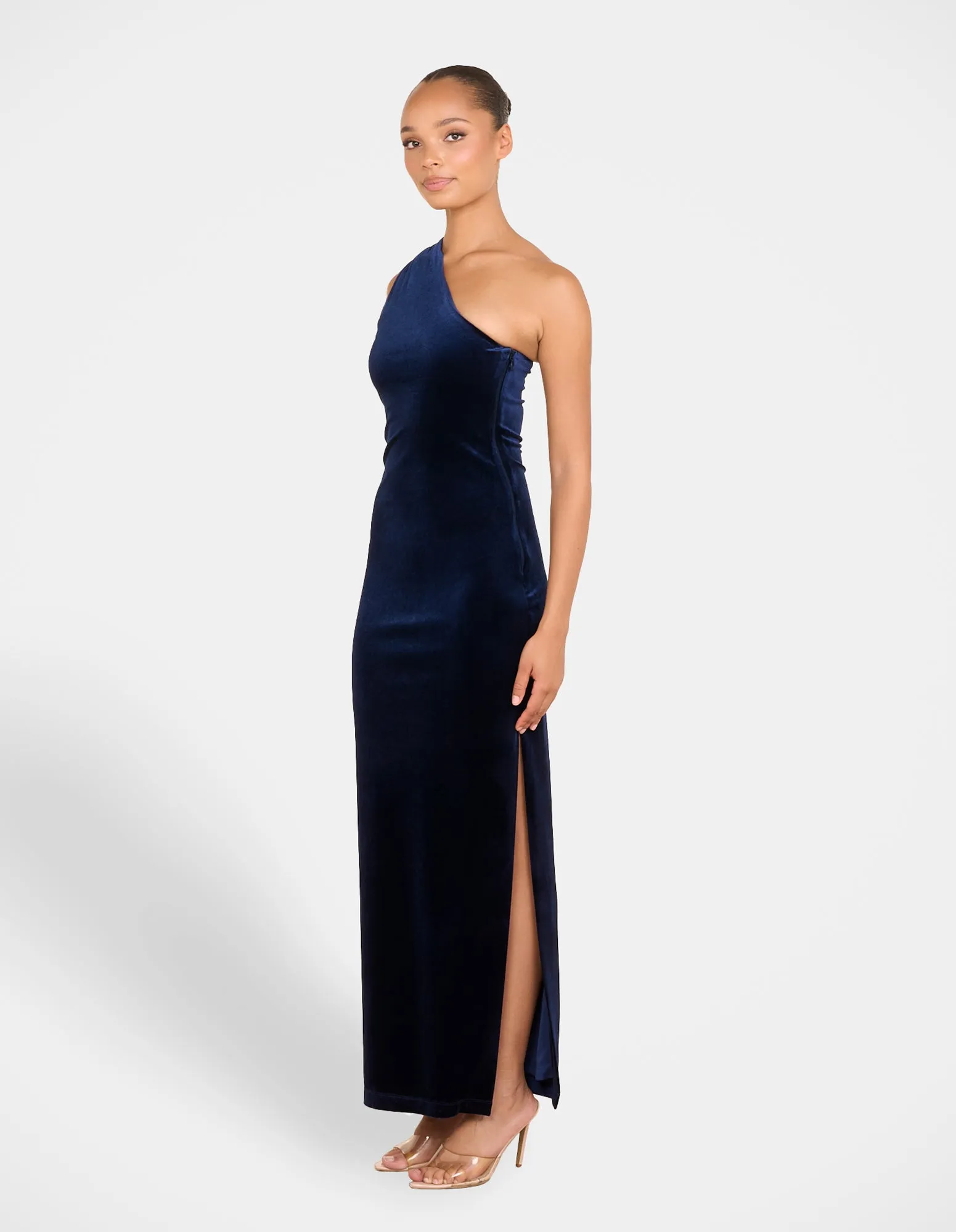 Daina One Shoulder Velvet Gown sold by Pilgrim product image thumbnail 3