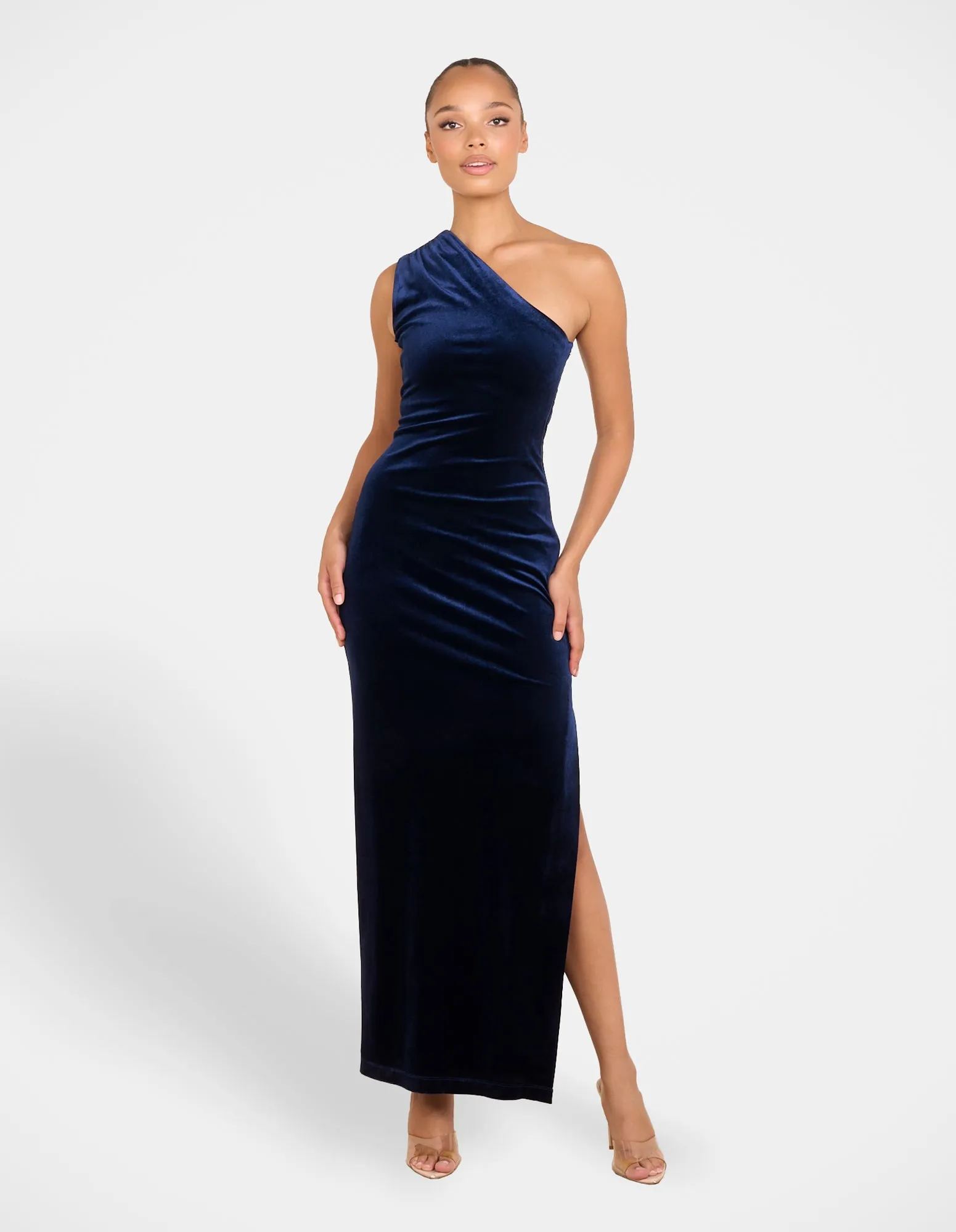 Daina One Shoulder Velvet Gown sold by Pilgrim