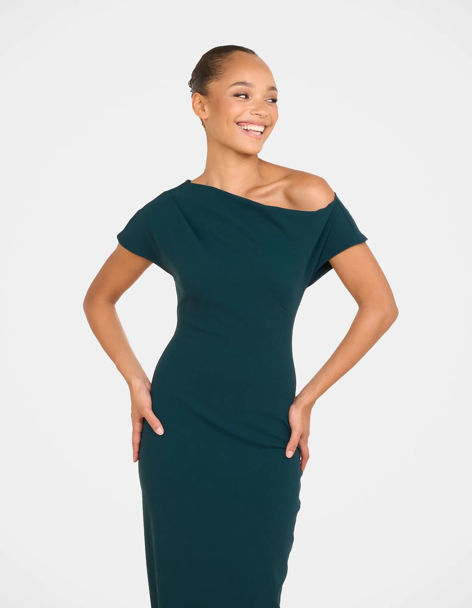 Xanthe Draped Neck Midi Dress sold by Pilgrim product image thumbnail 5