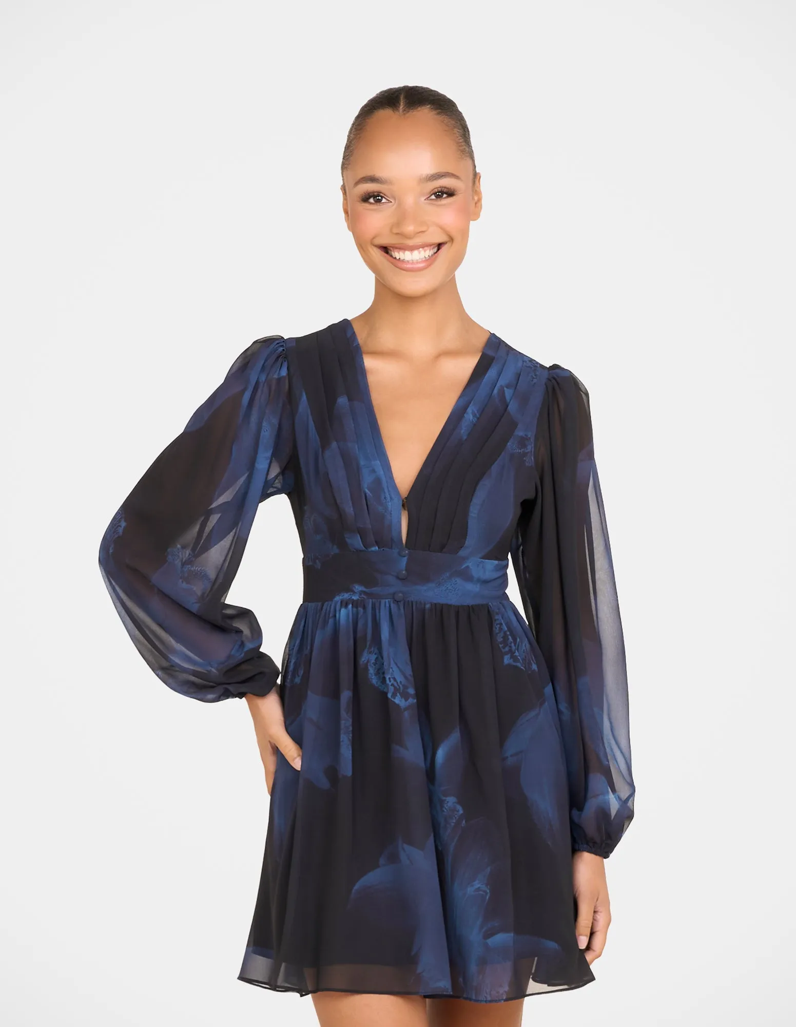 Roula Deep V-neck Mini Dress sold by Pilgrim