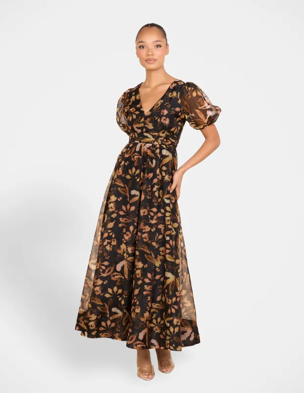 Lyra Puff Sleeve Maxi Dress sold by Pilgrim