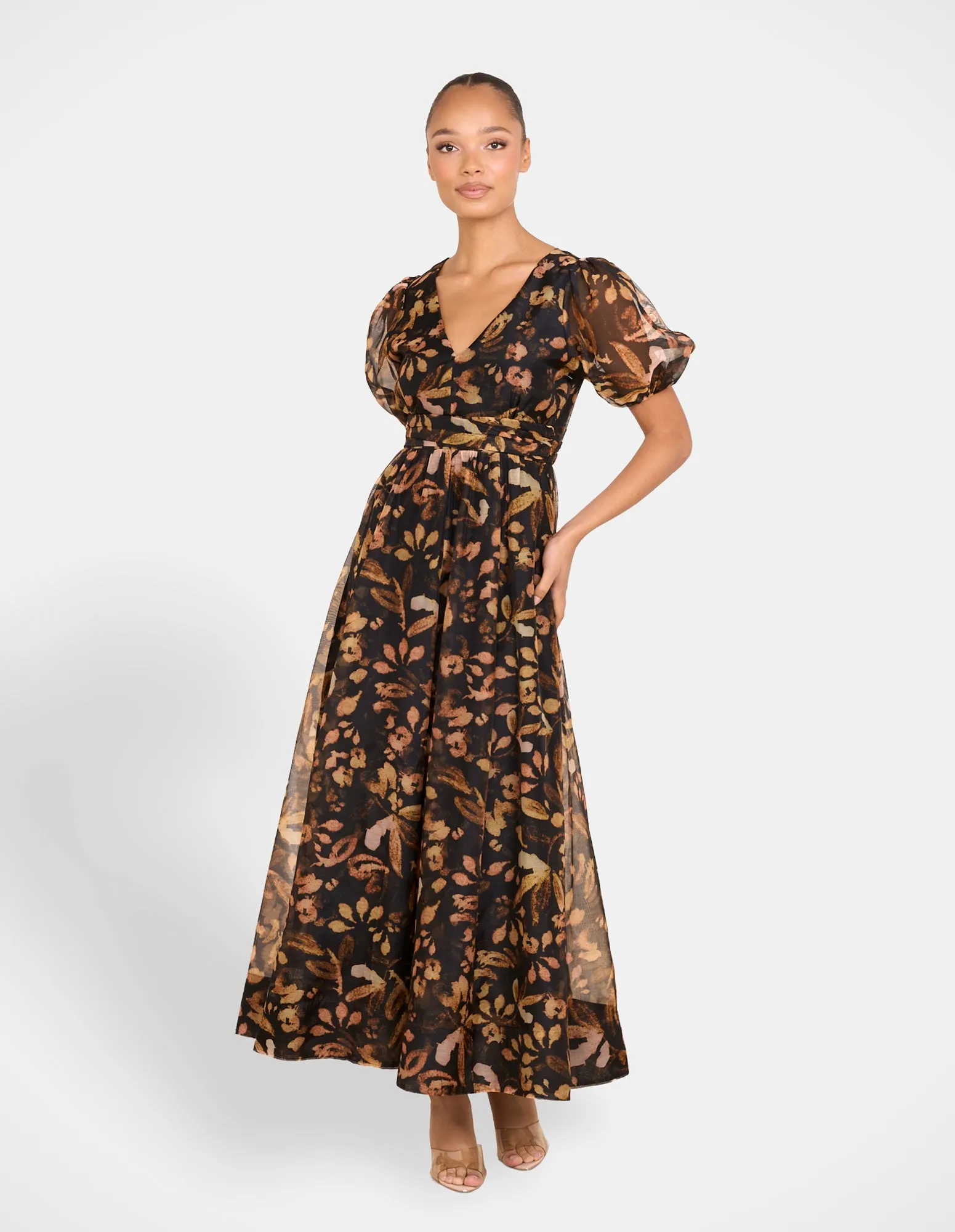 Lyra Puff Sleeve Maxi Dress sold by Pilgrim